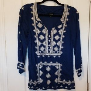 Lucky brand embroidered tunic